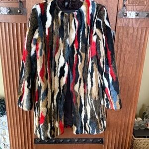 Zara Multicolor Faux Fur Jacket